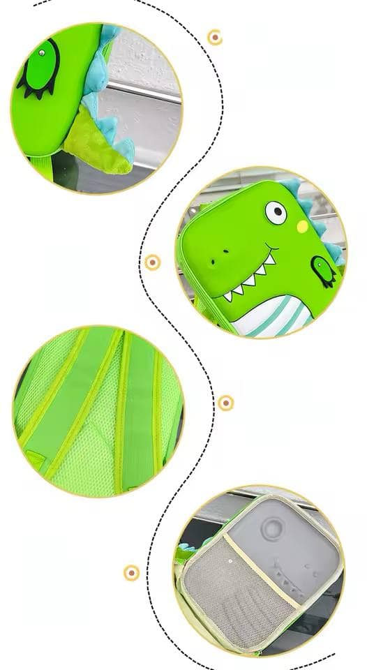 Mochila Infantil Dinosaurio Verde – Ideal para Guardería y Preescolar