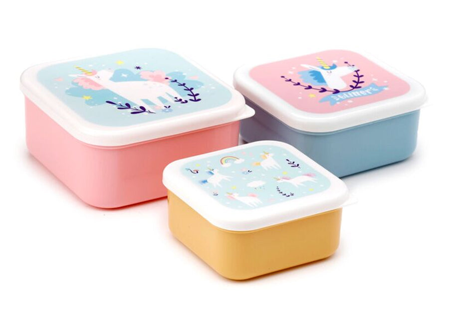 Set de 3 Fiambreras Infantiles Unicornios – Libres de BPA y Perfectas para el Cole