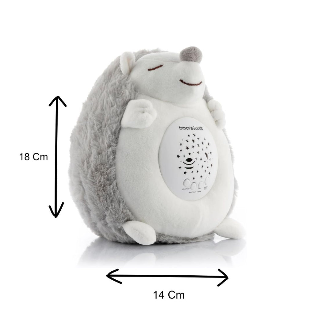 Erizo de Peluche con Ruido Blanco y Proyector de Estrellas Spikey InnovaGoods |.Luz Quitamiedos para Bebé