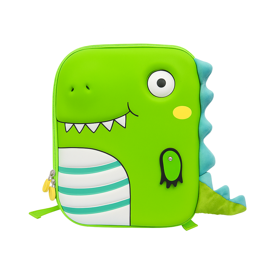 Mochila Infantil Dinosaurio Verde – Ideal para Guardería y Preescolar